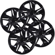 16 Push-on Black Set Of 4 Wheel Cover Hubcaps For 2016-2024 Honda Civic Sedan