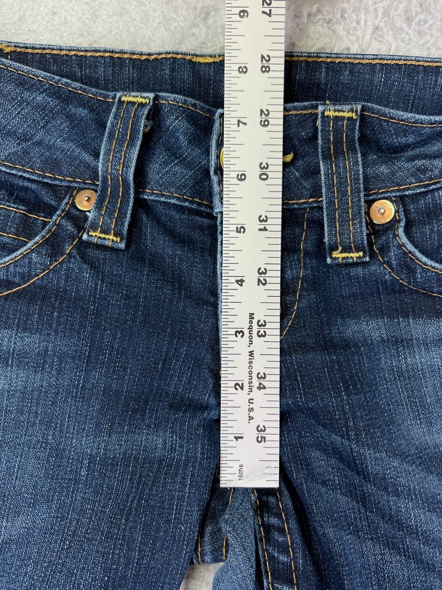 VINTAGE True Religion Pants Womens 27 Blue Denim Flared Dark VINTAGE True Religion Pants Womens 27 Blue Denim Flared Dark