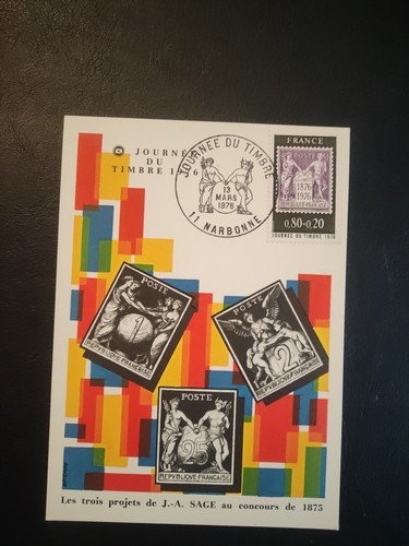 L25 - MAXIMUMKARTE - FRANKREICH - TAG DER BRIEFMARKE - NARBONNE - 1976
