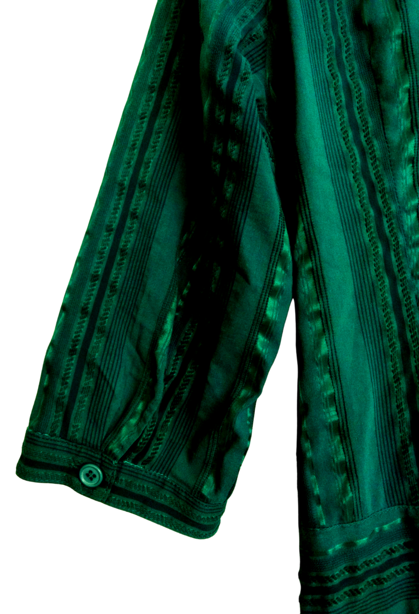 Chemisier Tunique Vert Jacqueline Riu Taille 46 - Manches 3/4, Col, état Impeccable Occasion