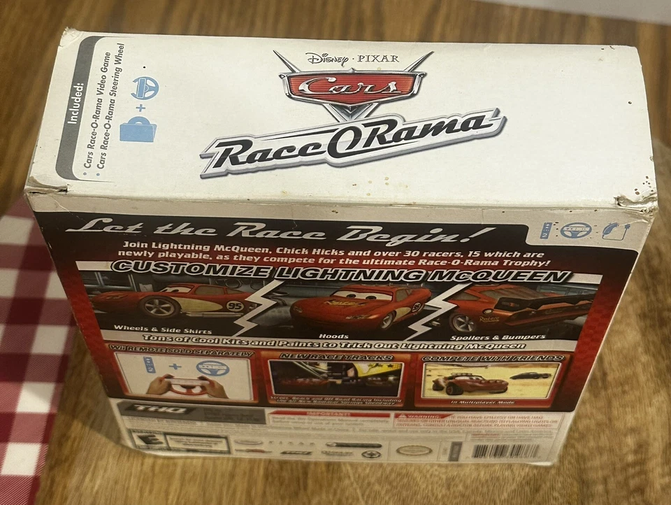 PIXAR CARS RACE-O-RAMA Caja Grande con Rueda - Nintendo Wii 100% Completo en Caja Foto 4 de 4
