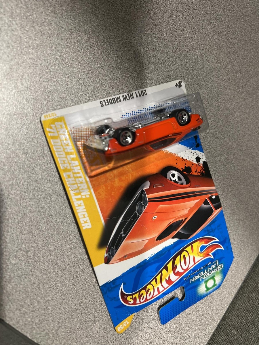 Vintage Hot Wheels Green Lantern: 1971 Dodge Challenger, Orange