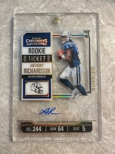 2023 Contenders Anthony Richardson Rookie Ticket Clear Auto #5/10 JERSEY NUMBER