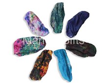 Boho Fashion Women Yoga Elastic Tie-Dye Hairband Silk Sari Headband 100 Pcs Lot