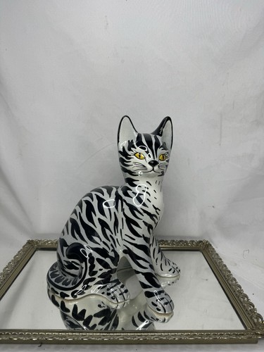Seltene italienische Keramikkatze aus der Mitte des Jahrhunderts von Raymore Keramik, MCM Katzenskulptur - Bild 12 von 12