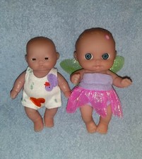 2 Cute Berenguer 5" Baby Dolls, Chubby Baby Fat, Lil Cutesies Pixie Fairy