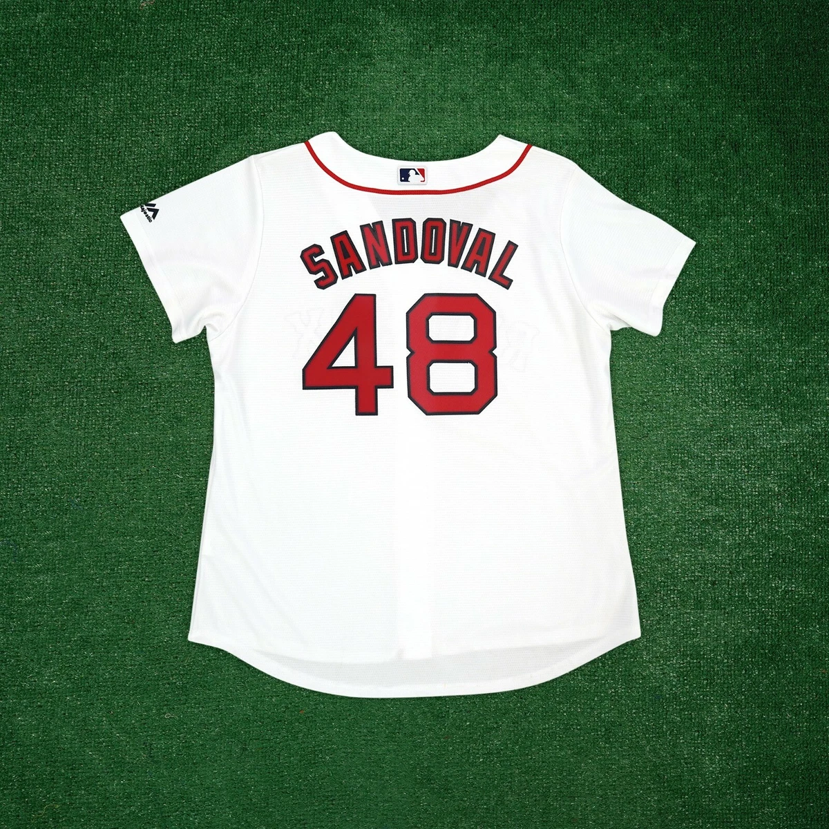 Pablo Sandoval Boston Red Sox Home White Cool Base Women's Jersey