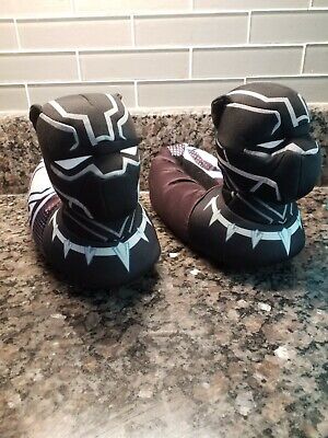 boys black panther slippers