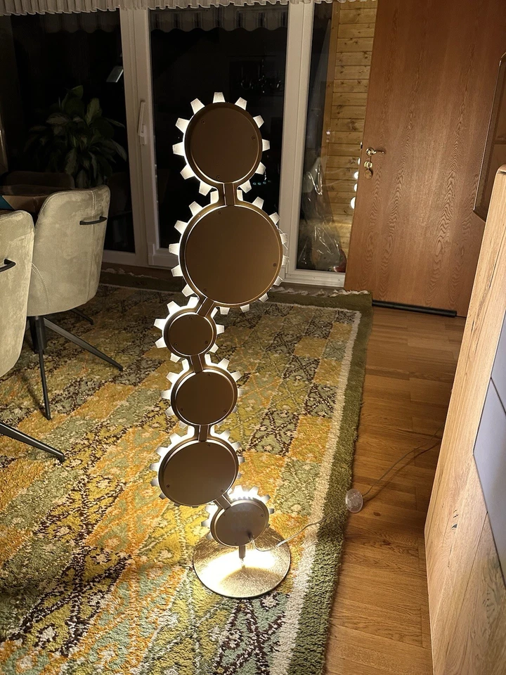 Stehlampe Wofi Retro, goldfarben, neuwertig - Bild 3 von 4