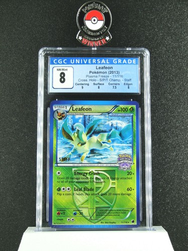 Graded STAFF STAMPED Championship Promos💥 Cross-Hatch Reverse Holo Near MInt NM - Picture 18 of 56
