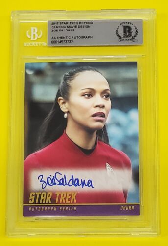 2017 Star Trek Beyond Autograph Zoe Saldana as Lt. Uhura "EL" Beckett Authentic - Picture 1 of 9