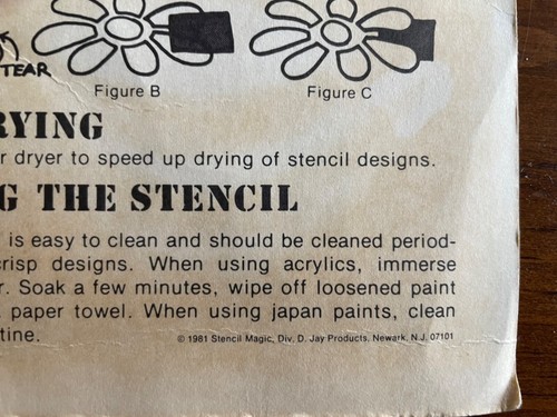 1981 Vintage Stencils Stencil Magic Colonial Collection Fruit Pre-cut Re-useable - Picture 3 of 5