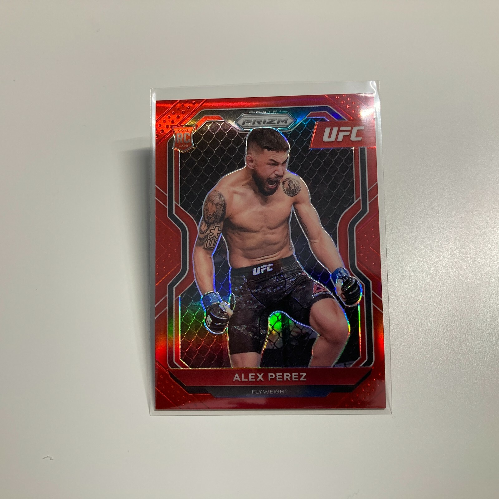 Alex Perez 2021 Panini Prizm UFC Red Refractor RC Rookie Card 149/275 #26