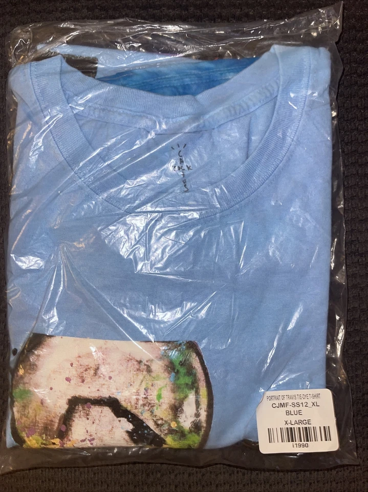 TRAVIS SCOTT Portrait of Travis Tie Dye Tshirt Size XL NWT Artwork George Condo - Image 3 of 3