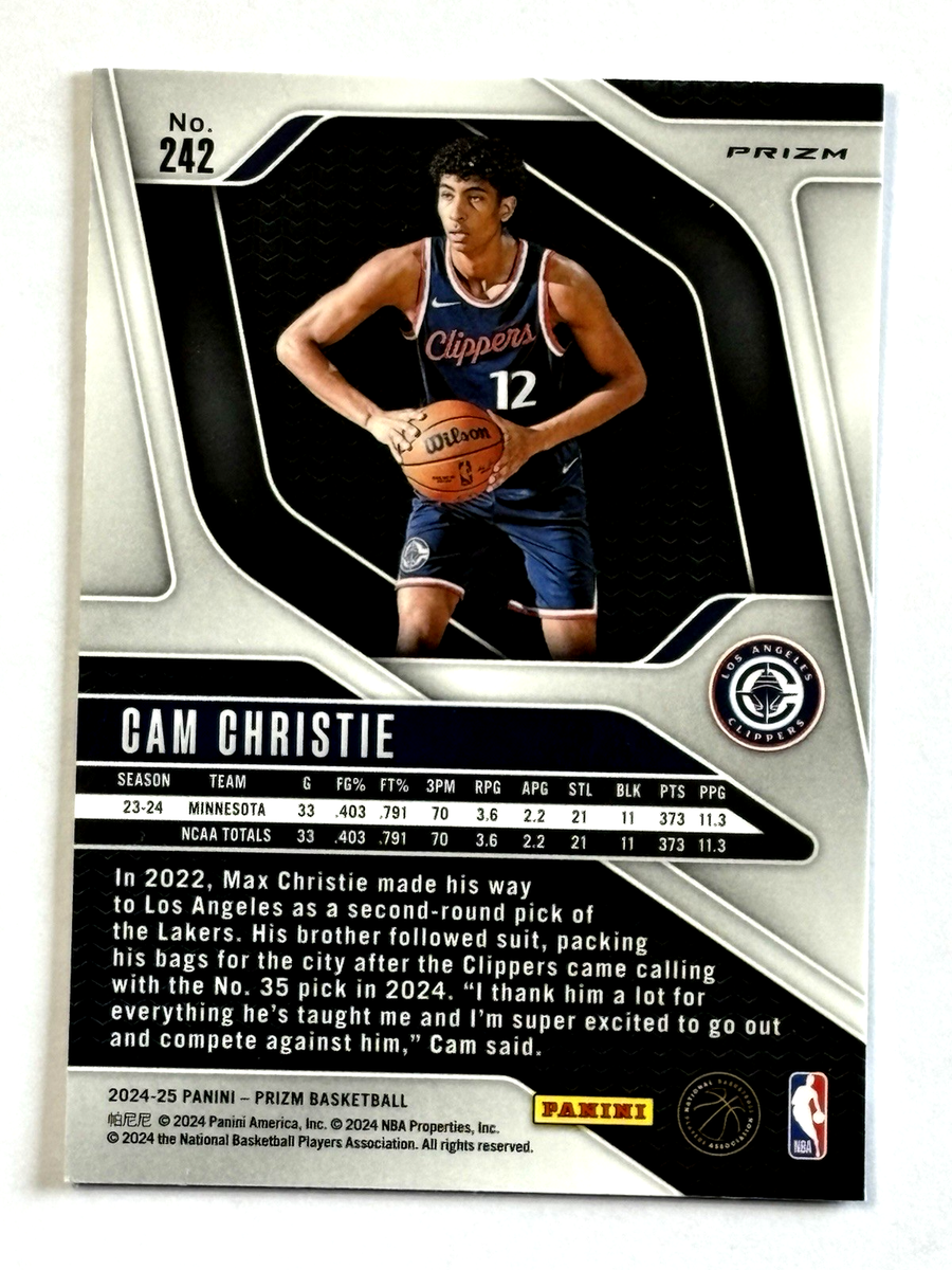 2024-25 NBA Prizm Cam Christie Silver Prizm Rookie Card #242 | eBay