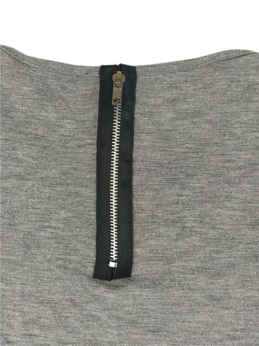 Forever 21 Shirt Womens Size L/G XXI Silver Grey Short Sleeve Top Made In USA - Picture 12 of 12