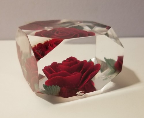Genuine Vintage Red Rose Bircraft Lucite lot 0f 4 - Picture 9 of 23