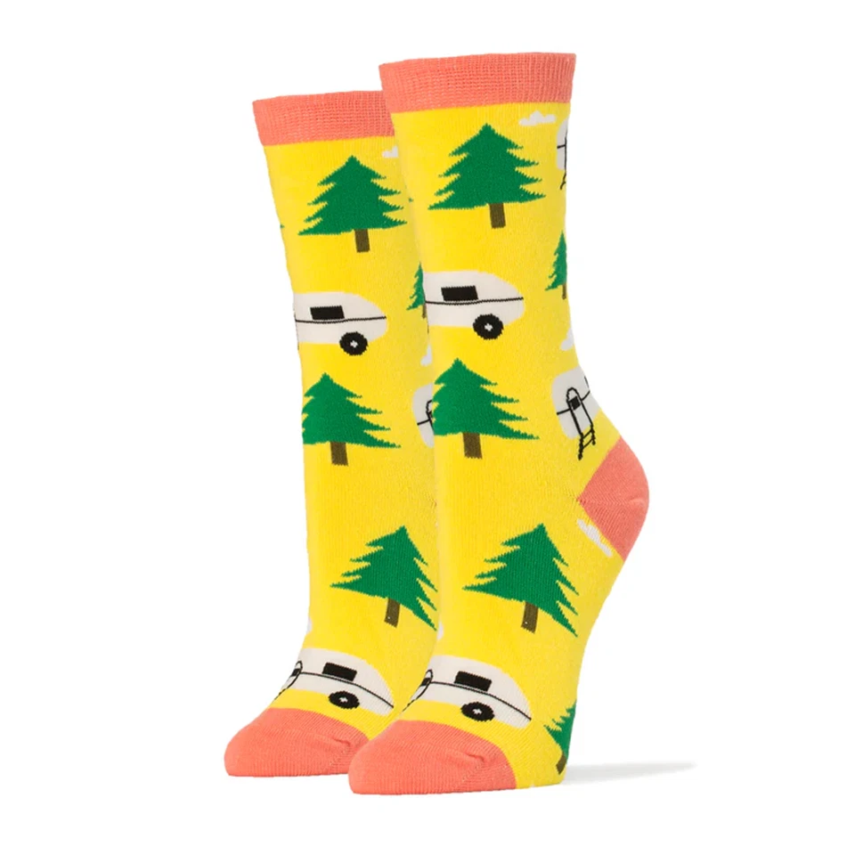 Oooh Yeah Yellow Trailer Park Womens Crew Socks OSFM Size 9-11 Gift Her - Image 2 of 4
