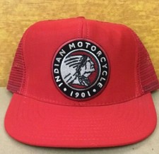 USA Made Vintage Indian Motorcycle Adjustable Snapback Trucker Hat Cap RARE New
