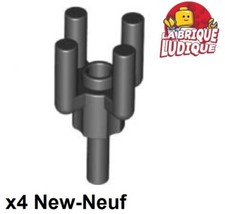 Lego 4x Bar 1.2L 4 Bar Arms Up Palm Tree Top stud support palmier noir 2566 NEUF