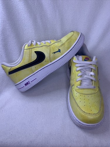 Nike Air Force 1 LV8 3 (PS) âPeace, Love-Basketballâ Sz.3Y Yellow (DC7321 700) | eBay