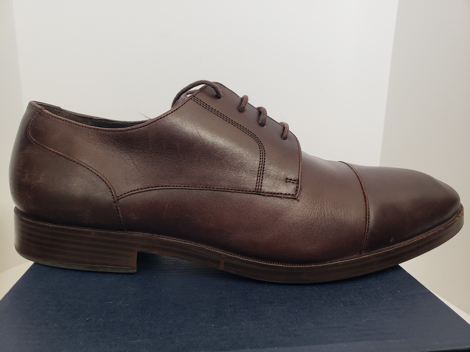 SAOLA Captoe uomo Cole Haan Grand.OS pelle lacci scarpa oxford marrone 13M