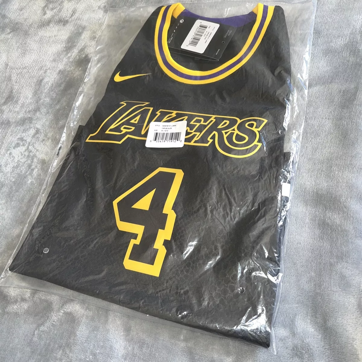 Men's Los Angeles Lakers Alex Caruso Nike Black City Edition Swingman Jersey