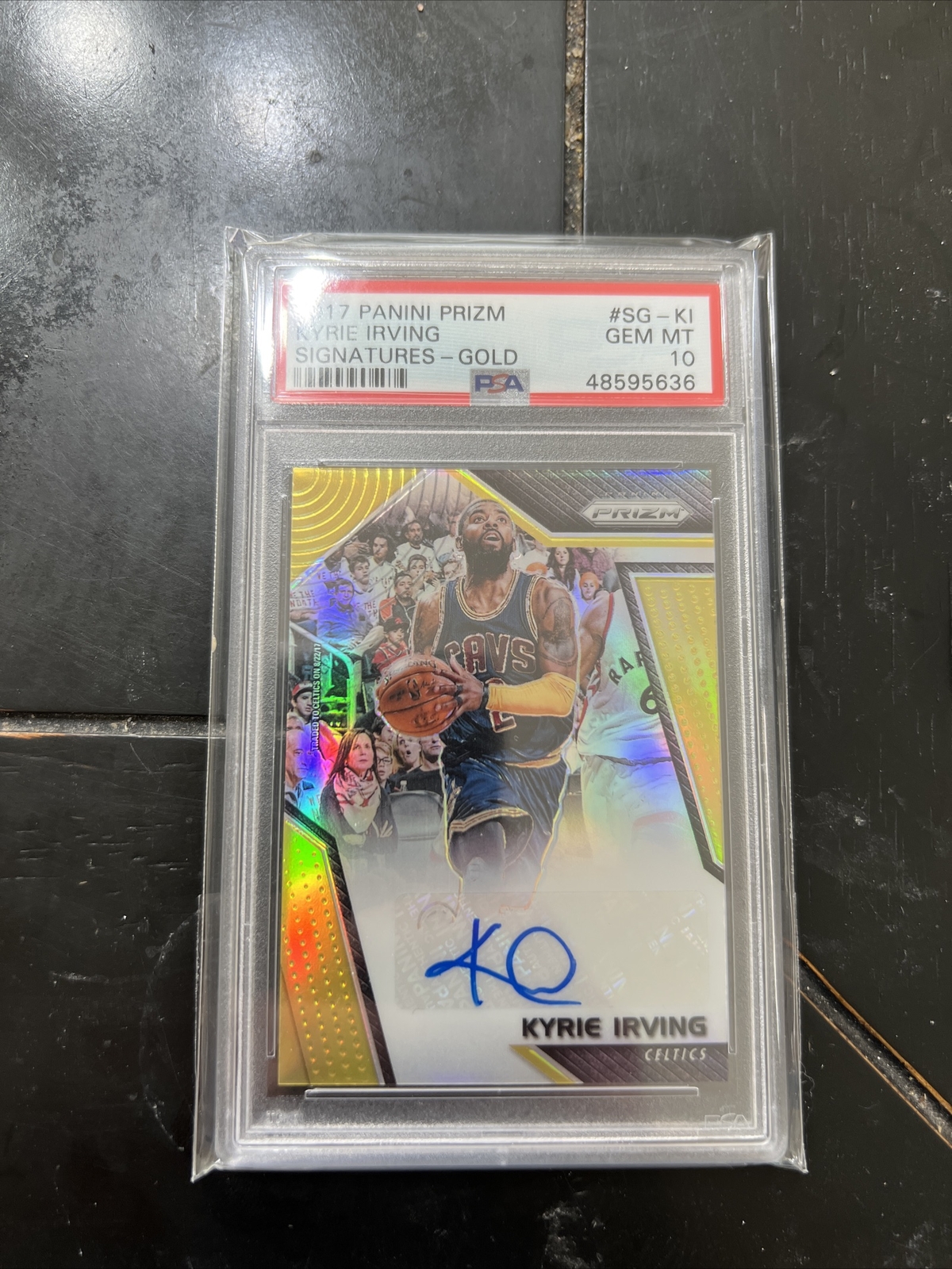 2017 Prizm Kyrie Irving GOLD 5/10 Auto PSA 10 GRAIL! POP 1