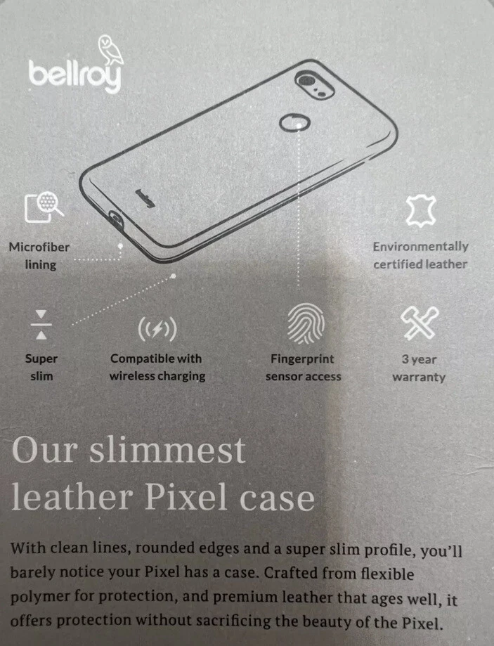 Bellroy Google Pixel 3 XL Funda de Cuero (Azul Marino) Foto 4 de 4