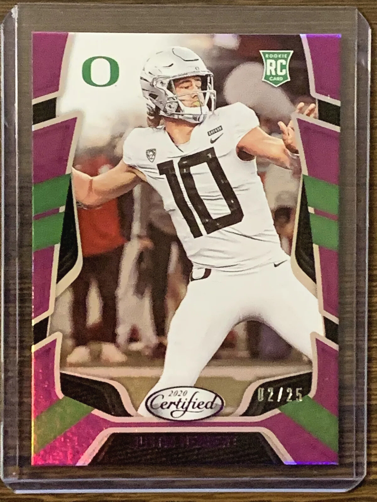 2020 Justin Herbert Certified SP Purple RC 2/25!! Rookie Card FLAWLESS!!