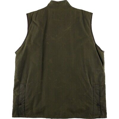 90'S Barbour WESTMORLAND 3 Warrant Waxed Cotton Oiled Vest 90'S Barbour WESTMORLAND 3 Warrant Waxed Cotton Oiled Vest