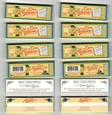 10X CLUB MODIANO ROLLING PAPERS SINGLE WIDE UNGUMMED 50 LEAVE PER PACK TOTAL 500