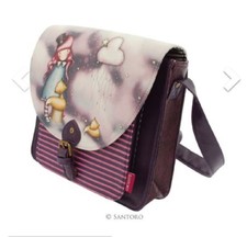 Santoro London Handbag Purse Gorjuss Coated Saddle Bag Striped The Dreamer