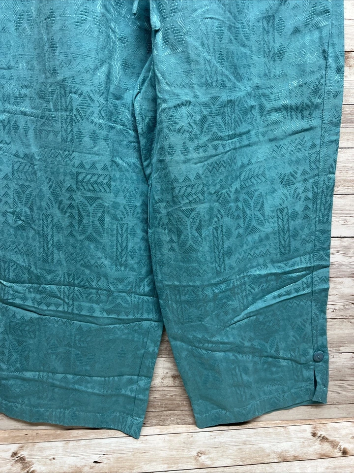 Capri Erin London ELCC Mujer Verde azulado Azteca Texturizado Lino Talla M Foto 3 de 4
