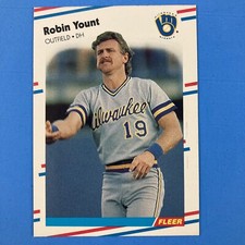 Robin Yount 1988 Fleer Card #178 MLB Milwaukee Brewers