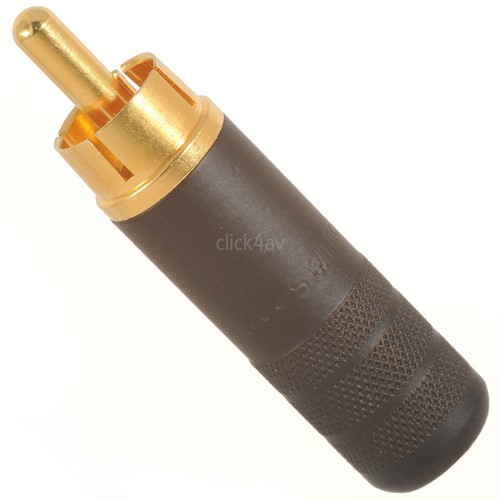 4 Switchcraft 3502ABAU Phono Plugs - Gold Plated Copper Audio RCA Connectors