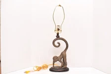 Maitland Smith Style Resin Monkey Table Lamp Antique Bronze finish Figural Light