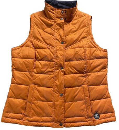 Barbour Damen Orange Daunen Puffer Weste Gilet Größe US 14 Top Zustand
