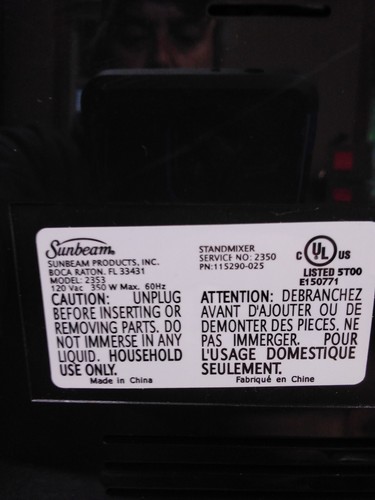 Sunbeam Mixmaster 2353 Heritage Series Black Countertop Stand Mixer Only - Picture 6 of 6