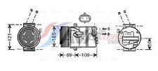 Kompressor Klimaanlage AVA Clever Choice OLAK438 für ASTRA OPEL 12V Caravan A04