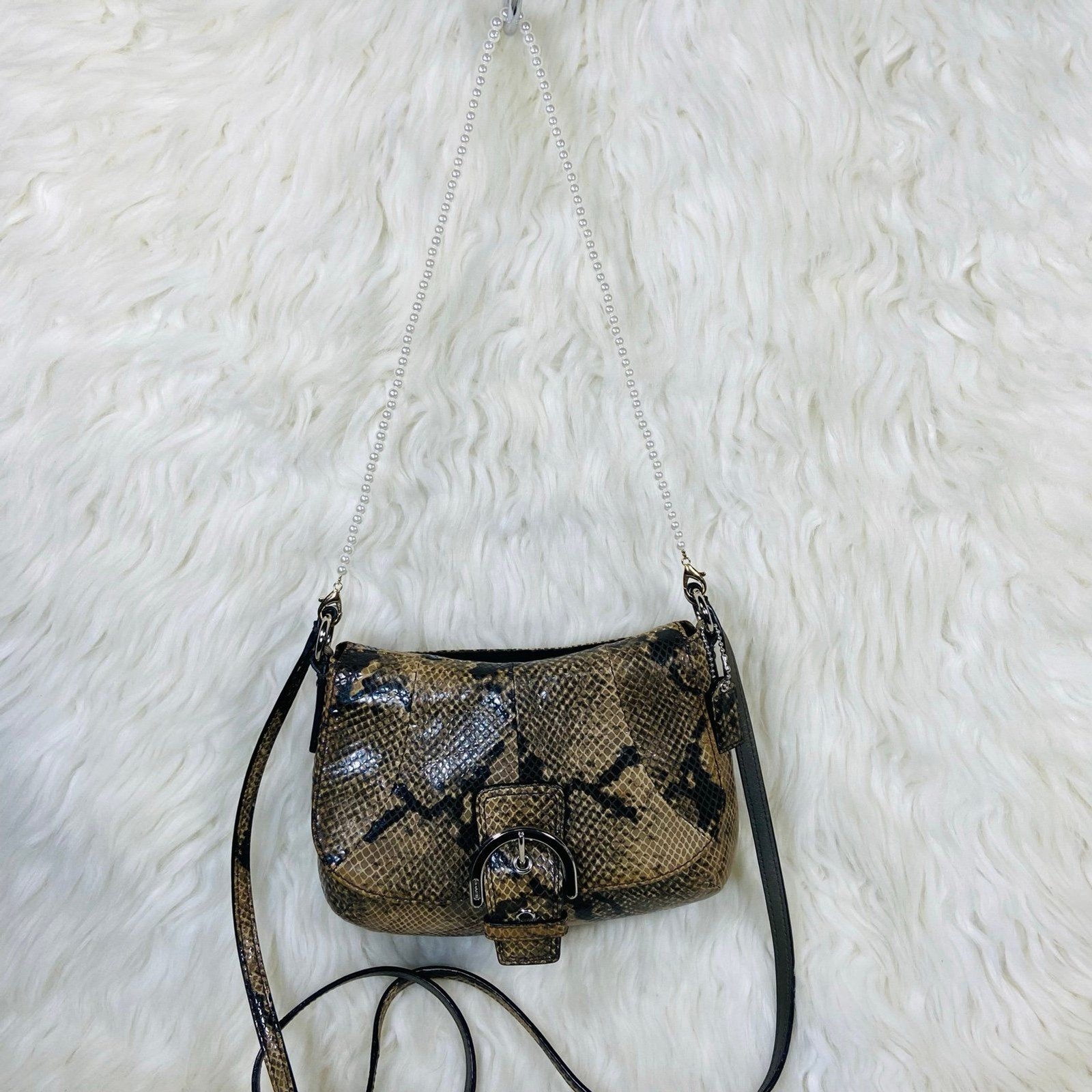 Coach Soho python embossed leather mini crossbody… - image 10