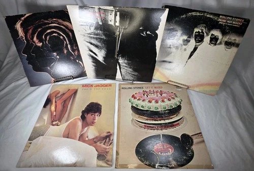 Rolling Stones Vinyl Lot STICKY FINGERS ZIPPER Let It Bleed Hot Rock Mick Jagger