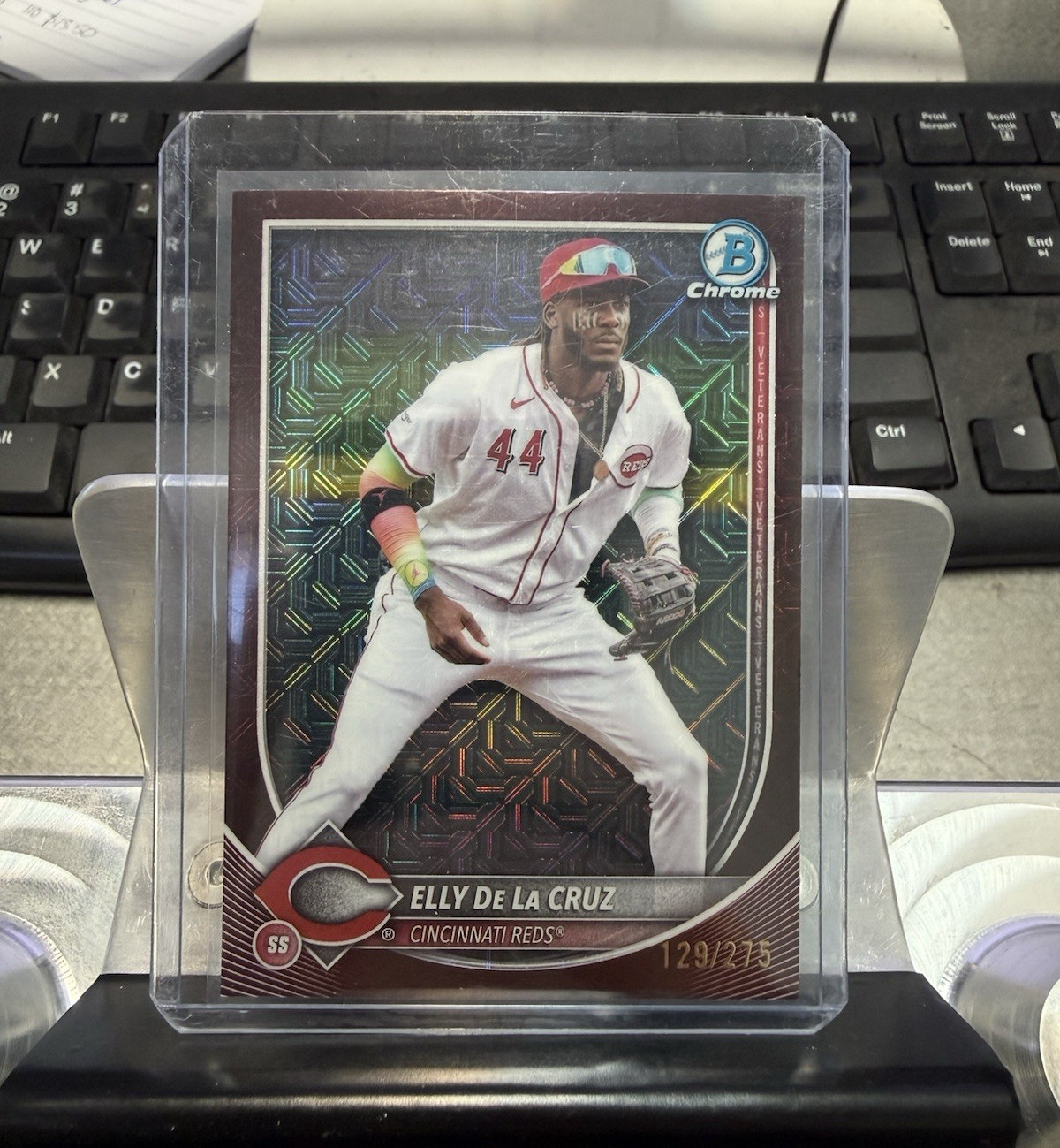 Topps Bowman Chrome 2025 Elly De La Cruz #44 Red Parallel Serial #/275 view 1