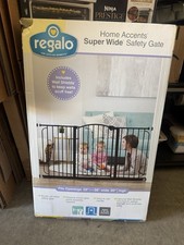 Regalo Home Accents Super Wide Doorway Safety Gate Black 29-58in x 30in