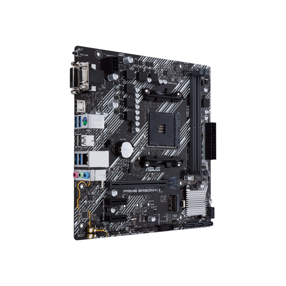 ASUS Prime B450M-K II Scheda Madre AMD B450 Socket AM4 micro ATX per PC - Immagine 2 di 4
