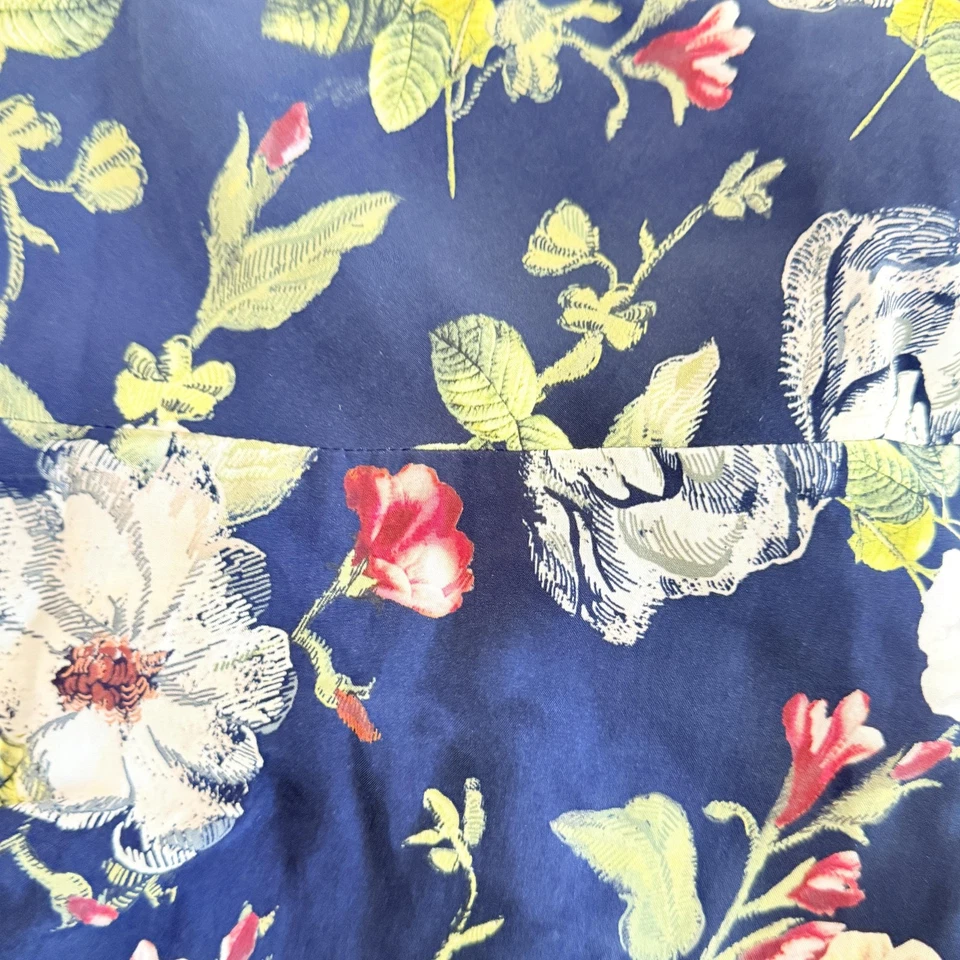 Alice + Olivia Dress sz 2 Blue Floral Halter High Low Midi Low Cut Back - Image 4 of 4