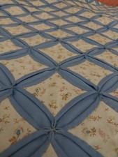 Stunning Vintage 1940s Cathedral Window Quilt Handmade