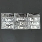 ADHESIVE METAL WORDS Scrapbooking PEACE LOVE HOPE DREAM FAMILY FRIENDS Colorbok