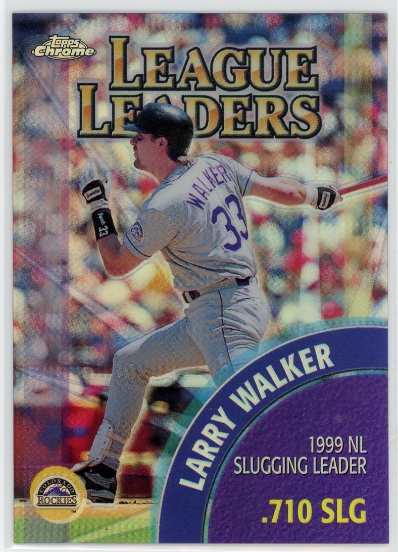 2000 Topps Chrome Larry Walker / Manny Ramirez League Leaders Refractor #467