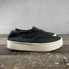 Vince Women's Black Leather Slip-On Sneakers Casual Comfort Shoes Size 7